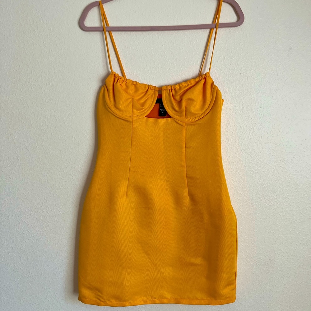 Yellow h:ours Cut-out Mini Dress